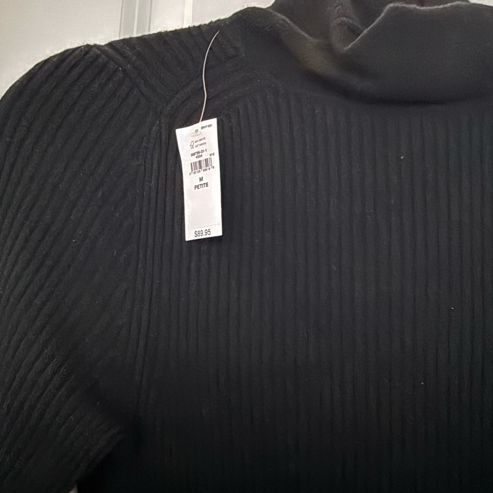 Gap black ribbed turtleneck dress - Picture 4 of 6